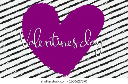 Vector hand drawn illustration. Happy Valentines Day typography vector design for greeting cards and poster. Valentines Day text. Stylish Design template celebration.