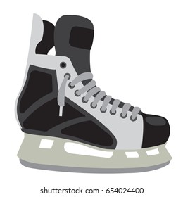 Vector Hand Drawn illustration with Ice Skates isolated on white background