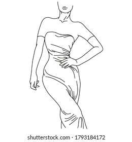 Vector hand drawn  illustration with invisible woman  isolated. Creative tattoo artwork. Template for card, poster, banner, print for t-shirt, pin, badge, patch.