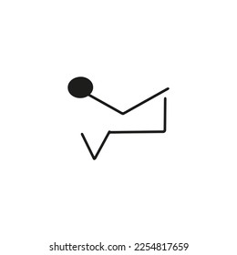 Vector hand drawn illustration isolated on white background. Message icon.