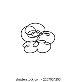Ilustración dibujada a mano por vectores aislada en fondo blanco. Un garabato.