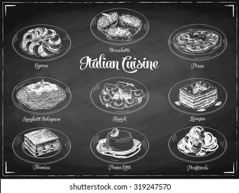 Chalkboard Menu Italy Images Stock Photos Vectors Shutterstock