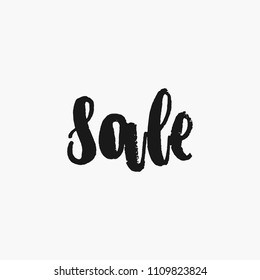 Vector hand drawn illustration. Lettering Sale.