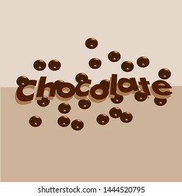Vector hand drawn illustration. Lettering World chocolate day. Idea for poster, postcard