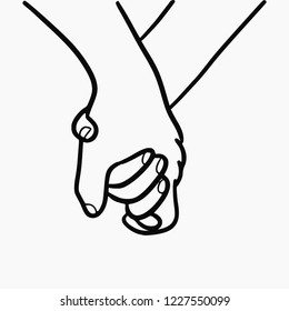 Boy And Girl Holding Hands Outline Drawing Images Stock Photos Vectors Shutterstock