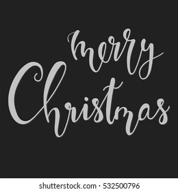 Vector. Hand drawn illustration. Merry christmas. 