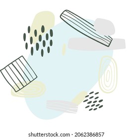 Ilustración de vectores Dibujo a mano Afiche moderno y creativo, folleto, plantilla de tarjeta de saludo. Composición mínima para cupón de descuento, invitación, diseño de impresión, anuncio
