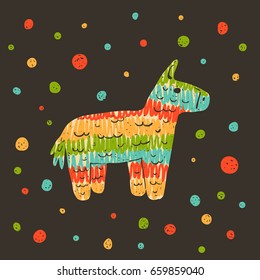 vector hand drawn illustration of the pinata