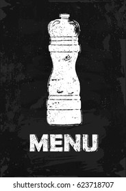 Vector hand drawn illustration. Poster, menu salt. The idea to design restaurant, cafe