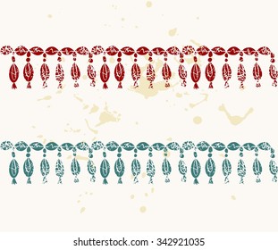 vector hand drawn illustration with tribal art elements