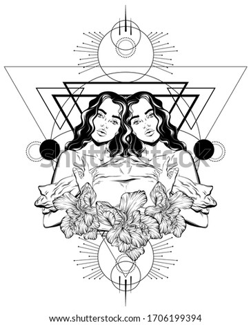 Similar – Image, Stock Photo Strange twins flowers