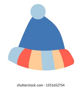 Vector hand drawn illustration of winter cute hat. Design greeting cards, posters, gift wrapping.