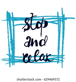 Vector hand drawn image with a motivational sign and a schematic frame. Special for ads, motivational and inspirational sources, design element, conceptual image.