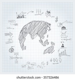 Vector hand drawn infographic elements.