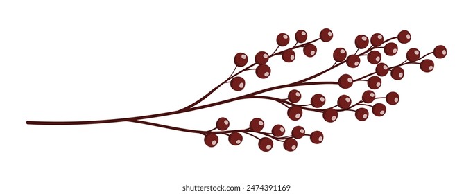 Vector hand drawn isolated branch