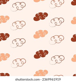 patrón transparente de kawaii dibujado a mano vectorial para fondo