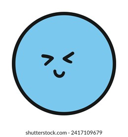 Vektorhandgezeichnet kawaii Gesichtsgrafik.