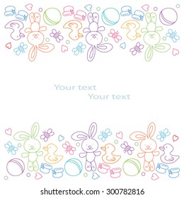 Vector hand drawn kid's template