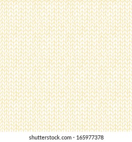 Vector hand drawn knitted seamless pattern. Neutral winter background