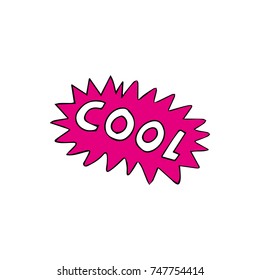 Vector hand drawn label. Print, illustration, pin, element for design and other.