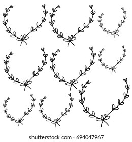 vector Hand drawn of  leaves