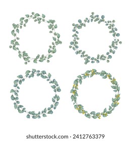 diseño de fondo de la colección de flores de hojas dibujadas a mano vectorial.