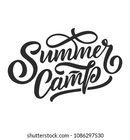 Vector hand drawn lettering about Summer. Isolated calligraphy for travel agency, beach party. Great design for postcard, t-shirt or poster.