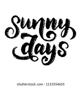 Vector hand drawn lettering about Summer. Isolated calligraphy for travel agency, beach party. Great design for postcard, t-shirt or poster.