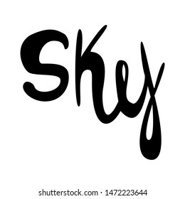 Vector hand drawn lettering autumn typography calligraphy. Simple black lines.