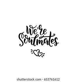 Vector hand drawn lettering design. Scrapbooking or journaling card with quotes about love. Calligraphic design usable as flyer, banner, poster, prints, tshirts or postcard.