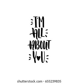 Vector hand drawn lettering design. Scrapbooking or journaling card with quotes about love. Calligraphic design usable as flyer, banner, poster, prints, tshirts or postcard.