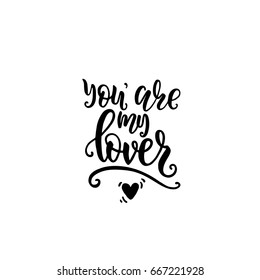 Vector hand drawn lettering design. Scrapbooking or journaling card with quotes about love. Calligraphic design usable as flyer, banner, poster, prints, tshirts or postcard.