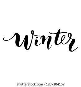 Vector hand drawn lettering phrases. Merry Christmas and Happy New Year