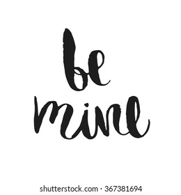 Vector hand drawn lettering poster. Vintage typography card. Romantic text.