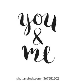 Vector hand drawn lettering poster. Vintage typography card. Romantic text.