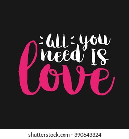 Vector hand drawn lettering poster. Vintage typography card. Romantic text.
