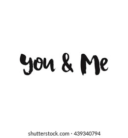 Vector hand drawn lettering poster. Vintage typography card. Romantic text.
