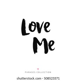 Vector hand drawn lettering poster. Vintage typography card, romantic text.