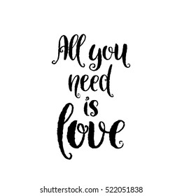 Vector hand drawn lettering poster. Vintage typography card, romantic text.