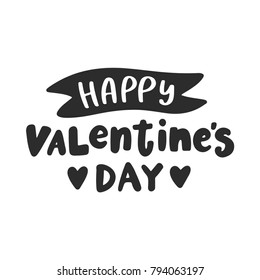 Vector hand drawn lettering poster. Creative typography card with phrase. Romantic text.