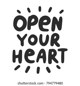 Vector hand drawn lettering poster. Creative typography card with phrase. Romantic text.