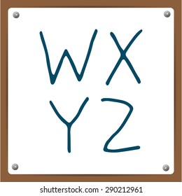 Vector hand drawn letters. written with a brush.  Back to school. Eps10