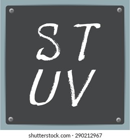 Vector hand drawn letters. written with a brush.  Back to school. Eps10