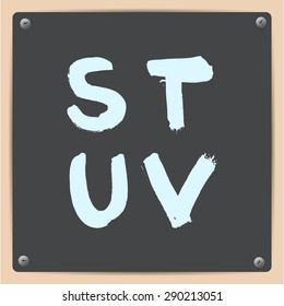 Vector hand drawn letters. written with a brush.  Back to school. Eps10