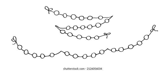 Vector de la garganta de la bombilla de luz dibujada a mano. Ilustración de doodle lindo aislada en fondo blanco. Clipart de celebración para tarjetas de felicitación, impresión, web, diseño, decoración.