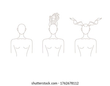 Vector hand drawn line art picture. Silhouette drawing for your design, postcards, banners and other.