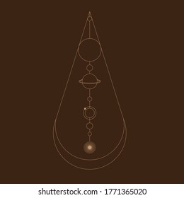Vektorhandgezeichnetes Kunstbild der Linie. Silhouette Zeichnung für Ihr Design, Postkarten, Banner, Logos und andere. Konzentrieren Sie sich auf ein elegantes Tierzeichen.