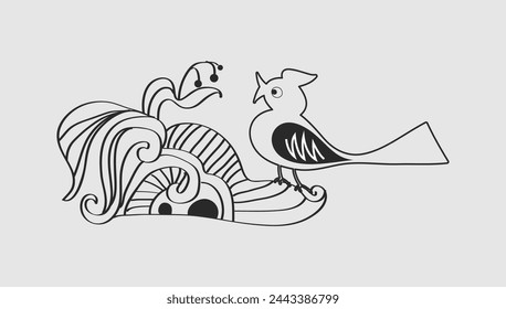 Vektor Hand gezeichnete Linie Kunst Illustration.