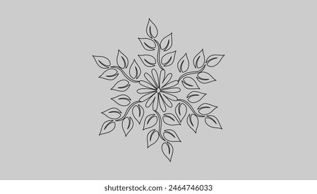 Vector dibujado a mano línea arte ilustración floral 