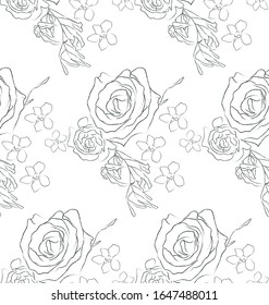 Dibujo de caracoles de la mano de los vectores con motivos florales sin brillo con flores de rosa, flores silvestres, plantas, ramas, hojas. Ilustración de elementos de diseño. Promoción de marca. Ver